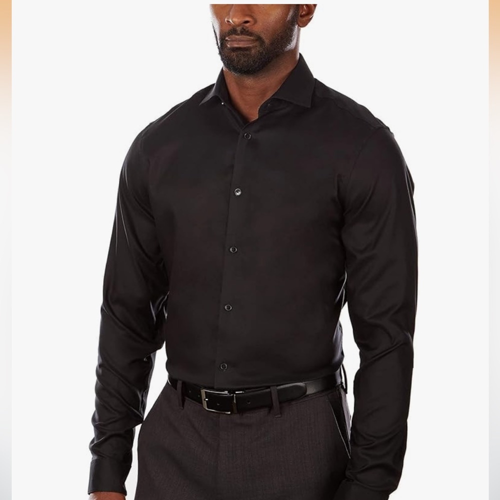 Calvin Klein Infinite Wrinkle Free Men's Black Dress Shirt 16/32/33